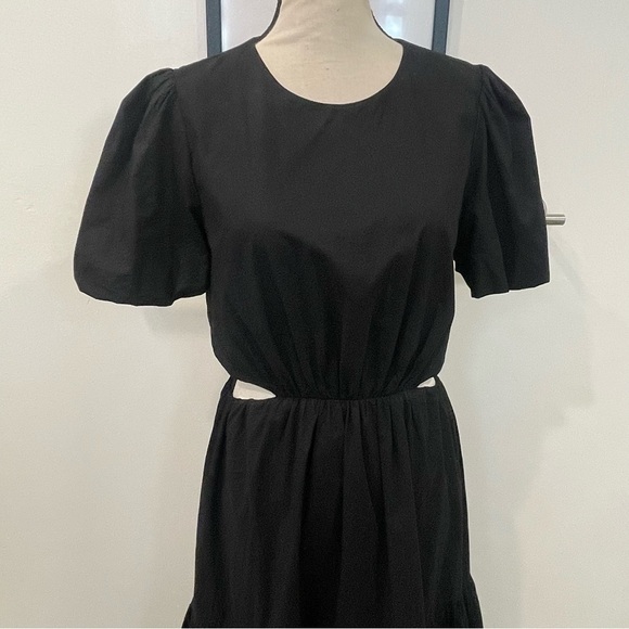 WAYF Plaza Cut Out Tiered Maxi Dress in Black Size M - Picture 5 of 11